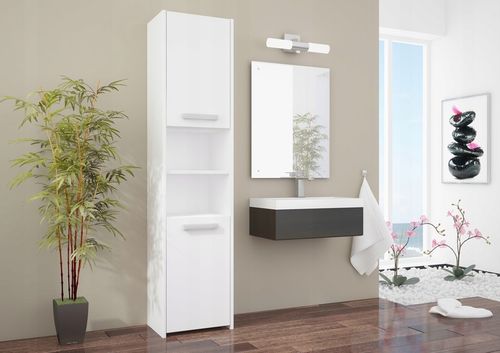 Nowoczesna SZAFKA ŁAZIENKOWA SŁUPEK 40CM BIAŁA Ł-1 na Arena.pl