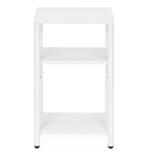 Szafka nocna, stolik z półkami do sypialni 35x31x59 cm nakastnik, biały na Arena.pl