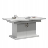 ŁAWA ROZKŁADANA PODNOSZONA Z BARKIEM BIAŁY MAT