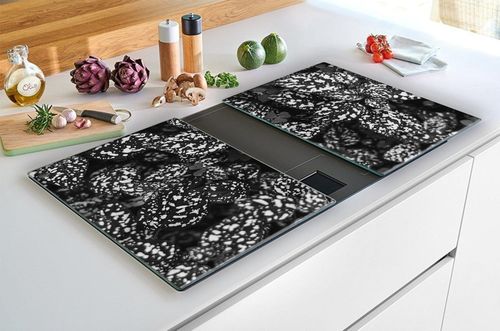 SZKLANA DESKA NA KUCHENKĘ 2x40x52 013D MONO LIŚCIE na Arena.pl