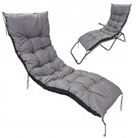 Poduszka na leżak ławkę huśtawkę Poduszki na meble ogrodowe 180x50 cm szara