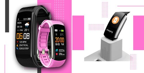 Smartband Giewont Fit&GO Duo GW200-4 - Black + Pasek Think Pink na Arena.pl