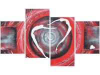 OBRAZ DRUK LOVERS DANCING TANIEC KOCHANKÓW ABSTRAKCJA CZERWIENI