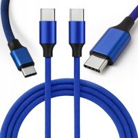 KABEL USB Typ C - USB Typ C 1M Niebieski PD 65W