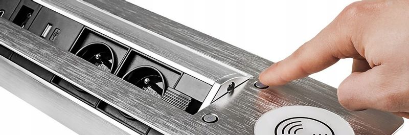 Gniazdo obrotowe blatowe do biurka mediaport indukcja HDMI SPS-E25S zdjęcie 5