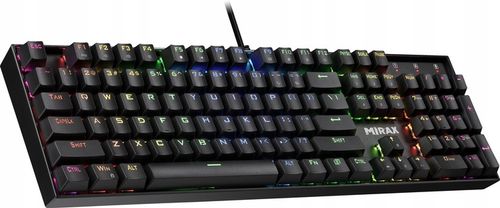 Klawiatura Mechaniczna Gamingowa Podświetlana RGB Pełnowymiarowa MIRAX GK-3 na Arena.pl