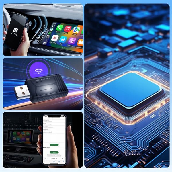 HEYINCAR 2 w 1 Bezprzewodowy Apple Carplay Android Auto Adapter Dla zdjęcie 10