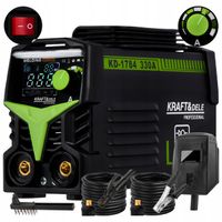 Spawarka inwertorowa 330a lcd mma igbt tig lift maska przewody KD1784