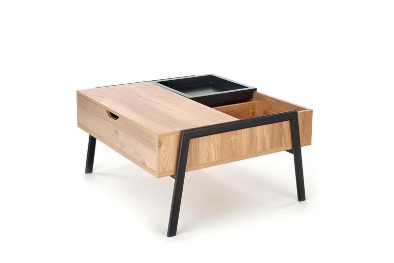 Stolik kawowy Mobis naturalny/ czarny zdjęcie 1