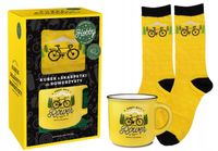 Zestaw na prezent dla rowerzysty kubek i skarpety rower