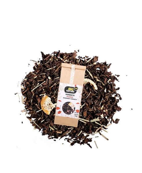 Herbata PUERH NIEWINNY UŚMIECH 50g zdjęcie 2