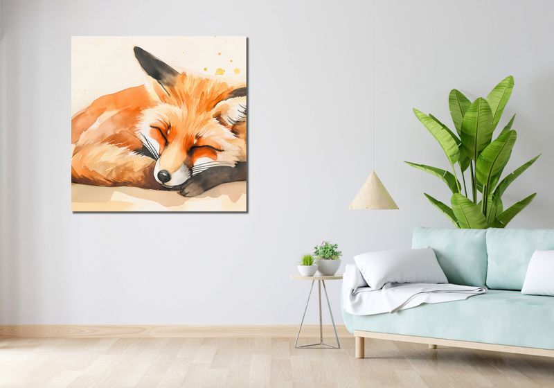 Obraz 100x100cm Akwarelowa Sielanka zdjęcie 2