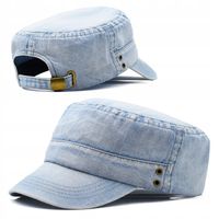 Czapka z daszkiem MĘSKA patrolówka jeansowa