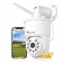 KAMERA ZEWNĘTRZNA OBROTOWA IP NA KARTĘ SIM 3G 4G 5G LTE 5MPx 5MP METALICZNY