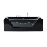 Wanna LED z hydromasażem czarna SAMANA