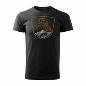 Koszulka rowerowa na rower z rowerem górskim MTB Downhill Mountain Bike męska czarna REGULAR S