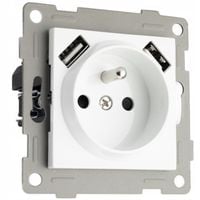 Gniazdko do ramek 230V z BOLCEM USB + USB typu C