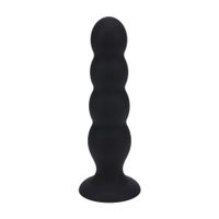 Quad Rattle Liquid Silicone Anal Plug - Xl - Black