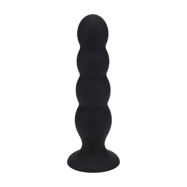 Quad Rattle Liquid Silicone Anal Plug - Xl - Black zdjęcie 1