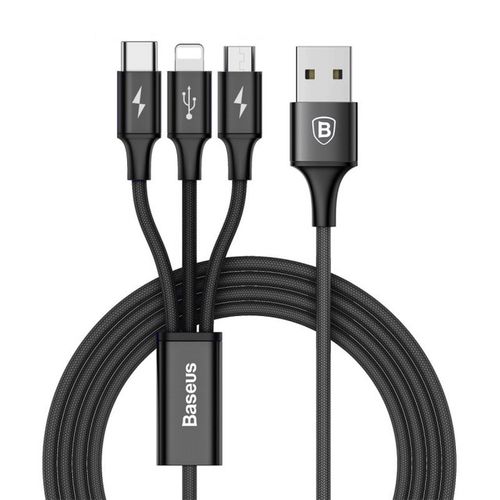 KABEL BASEUS RAPID 3W1 MICROUSB + USBC + LIGHTNING na Arena.pl