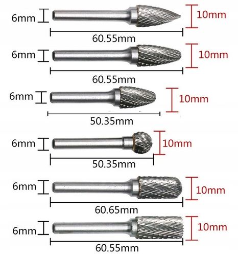 FREZY TRZPIENIOWE DO METALU DREWNA RZEŹBIENIA WĘGLIK WOLFRAMU PILNIKI na Arena.pl