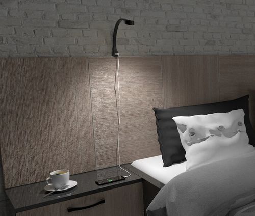 Lampa nocna LED do łóżka sypialni giętka czarna przykręcana 2x FLEXI R na Arena.pl