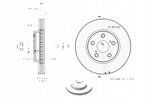TARCZA HAM PRZOD 255X25 V BREMBO na Arena.pl