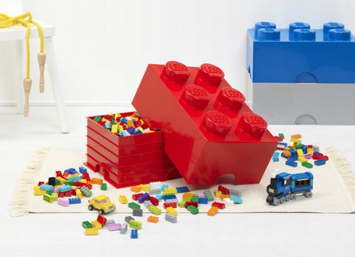 Pojemnik klocek LEGO Brick 6 Czerwony na Arena.pl