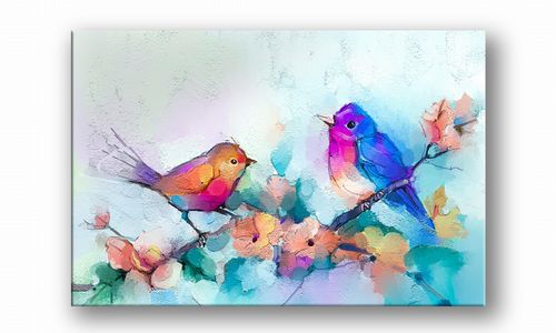 OBRAZ NA PŁÓTNIE 132 Ptaszki 100x70cm na Arena.pl
