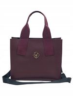 Laura Biaggi torebka shopper z kosmetyczką bordowy + imitacja siatki MG302
