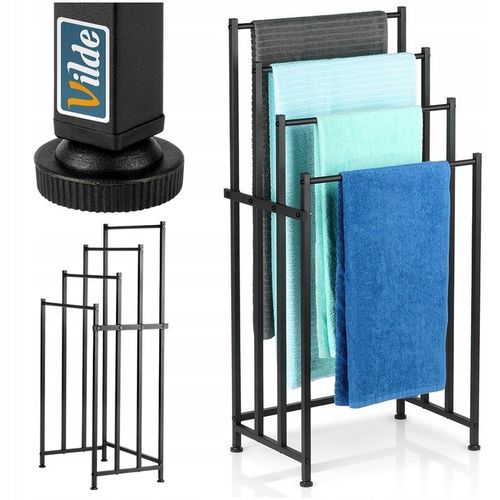 Stojak NA RĘCZNIKI 4 poziomowy wieszak łazienkowy podłogowy stojący na Arena.pl