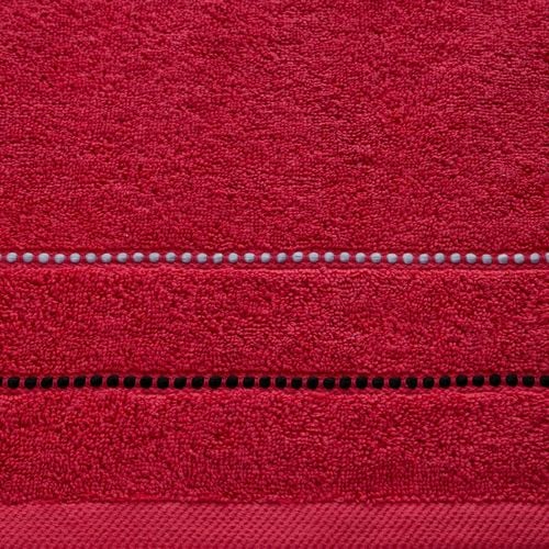 Ręcznik frotte z bordiurą SUZI 70X140 czerwony na Arena.pl