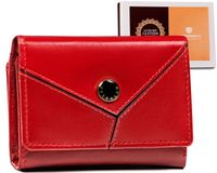 klasyczny, mały portfel damski ze skóry naturalnej - peterson