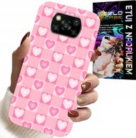 ETUI DO XIAOMI POCO X3 - SERCA KRATKA RÓŻOWA OBUDOWA CASE + SZKŁO