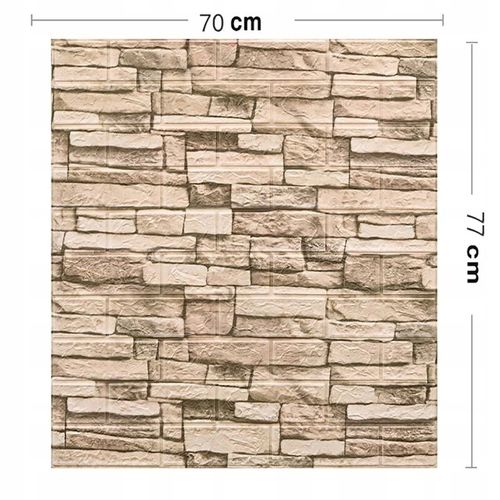 x10 PANELE ŚCIENNE SAMOPRZYLEPNE KAMIEŃ CEGŁA TAPETA MUR IMITACJA 3D SALON na Arena.pl