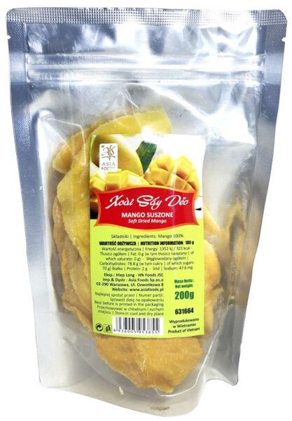 Suszone mango 200g - Xoai Say Deo zdjęcie 1