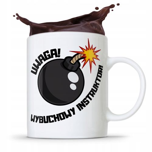 Dla Instruktora Kubek Prezent Wybuchowy Instruktor Z Nadrukiem Ze Zdjęciem na Arena.pl
