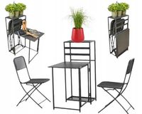 ZESTAW MEBLE OGRODOWE BALKONOWE TARASOWE NIEMIECKIE KOMPLET 3SZT.