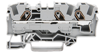 Wago złączka 3-przewodowa przelotowa na szynę DIN 6mm2 szary 2006-1301 1szt