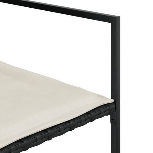 11-cz. zestaw mebli do ogrodu, z poduszkami, czarny rattan PE na Arena.pl