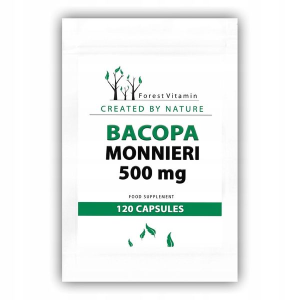 BAKOPA BACOPA MONNIERI 120kaps 500mg STRES PAMIĘĆ zdjęcie 1