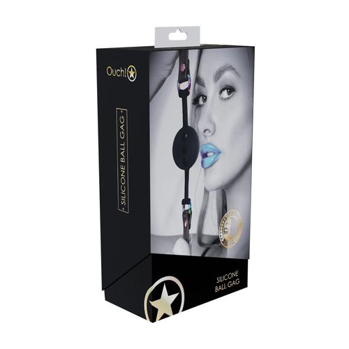 venice collection - silicone ball gag - black na Arena.pl