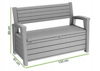 Skrzynia Ogrodowa Ławka Hudson Bench Keter Siedzisko na Balkon Taras 227L