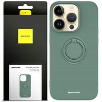 ETUI MATOWE DO IPHONE 14 PRO SPACECASE SILICONE RING SILIKONOWE + SZKŁO
