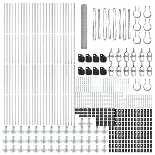 Ogrodzenie z słupkami Srebrny 1.2 x 100 m Stal pokryta PCV na Arena.pl