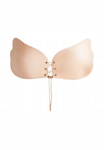 BARDOTKA STANIK BIUSTONOSZ GŁADKI SAMOPRZYLEPNY PUSHUP GOŁE PLECY BEZSZWOWY na Arena.pl