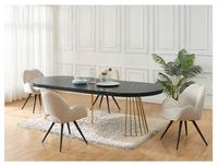 Stół do jadalni od 2 do 12 osób rozkładany złota podstawa