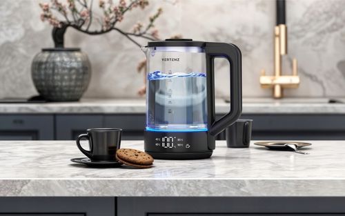 Czajnik Elektryczny LED SMART 2000W Szklany 1,7L Technologia WARM Czarny na Arena.pl