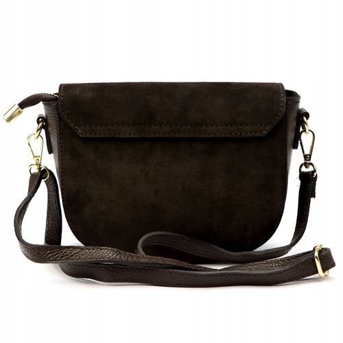 TOREBKA DAMSKA ZAMSZOWA LISTONOSZKA BRĄZOWA VERA PELLE SKÓRZANA na Arena.pl