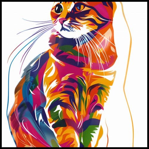 Plakat 80x80cm Nasycony Kot na Arena.pl